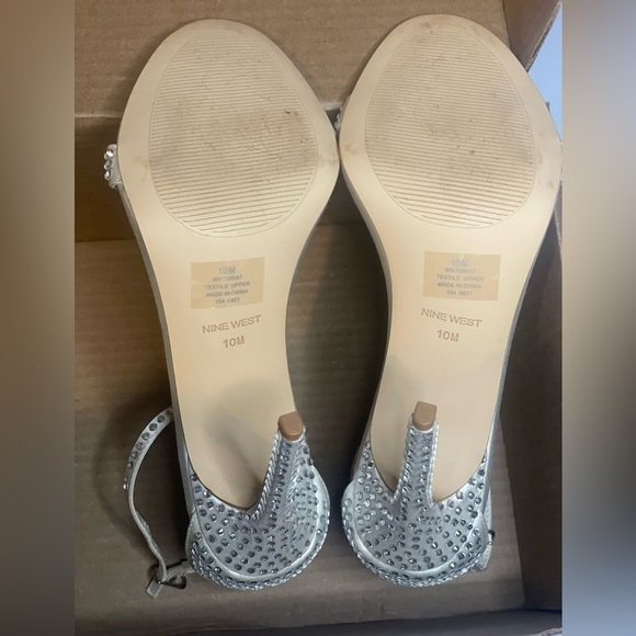 Nine West Women's Bridal Toria Ankle Strap Stiletto Sandal size 10 - Picture 7 of 9